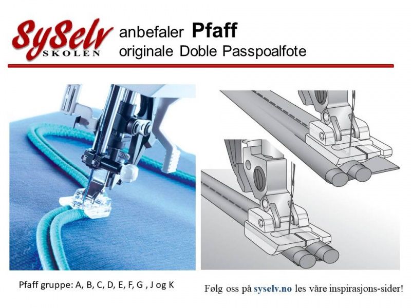 Pfaff dobbel Passpoalfot