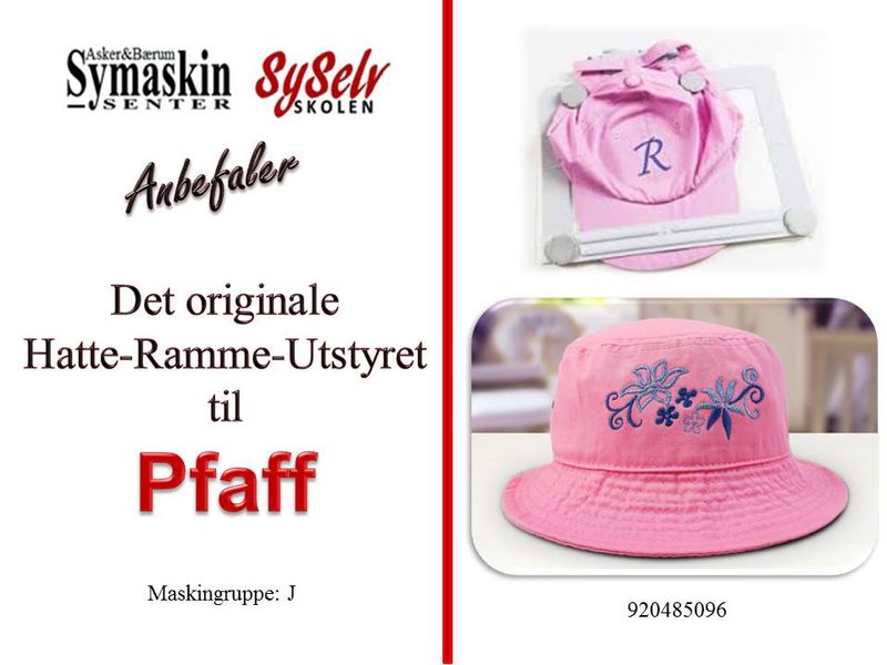 Pfaff Hatt / Cap -ramme utstyr
