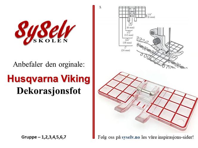 Hovedbilde Husqvarna Dekorasjonstrykkfot