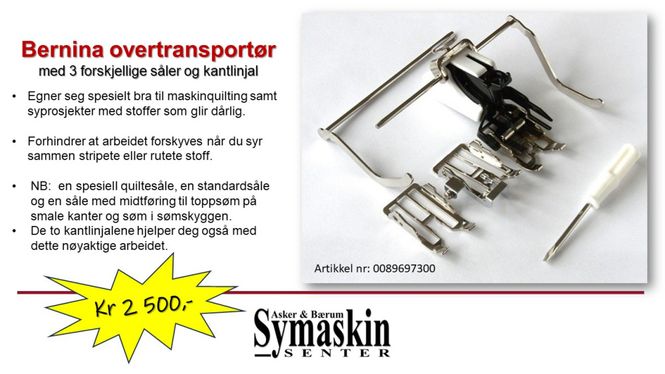 Hovedbilde Bernina Overtransportør ...